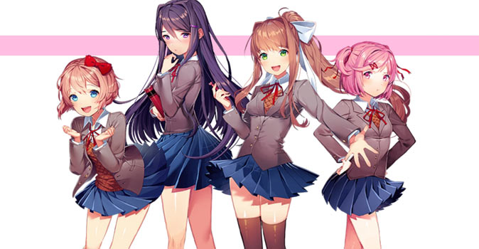 História Nuvem Adorável (Doki Doki Literature Club) - Personagens