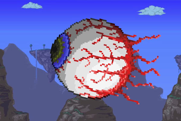 Eye of Cthulhu em Terraria
