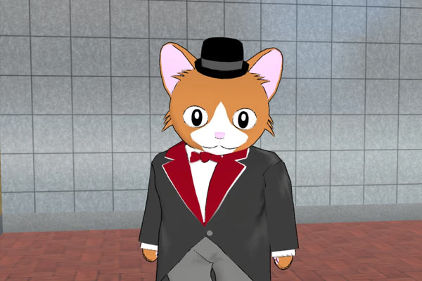 Cat Butler Robot aus Sakura School Simulator