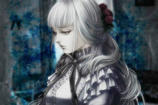 White-Haired Girl in The House in Fata Morgana